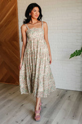 Tiptoe Through the Tulips Square Neck Tiered Dress Polagram